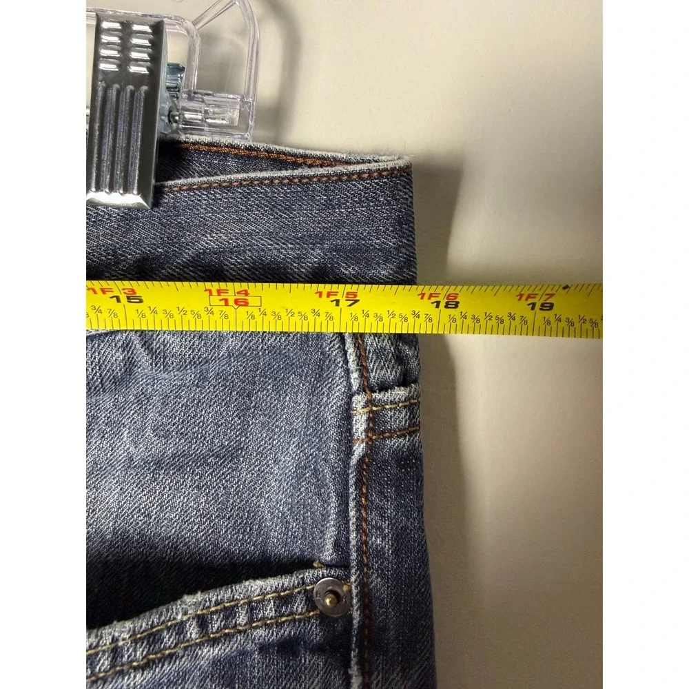 Banana Republic Wide Leg Straight Jeans‎ Men's 35x32 Dark Blue Denim Casual